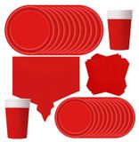 Omgoods - Set de 69 pièces jetables pour fêtes et barbecues