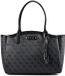 GUESS Lindsey Tote Coal Logo Schoudertas Dames Polyurethaan Donkergrijs