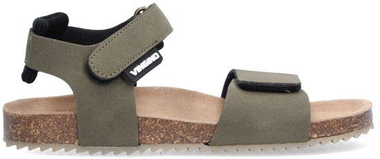 VINGINO Jongens Platte Sandalen - Groen - Leer - Klittenband - Maat 33