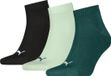 PUMA Chaussettes basses Unisexe Lot de 3 Vert Taille 35-38