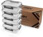 RDY Meal Prep Glazen Dozen Set 5x 1500ml - Luchtdichte Glazen Containers voor Magnetron, Oven en Vriezer - Voedselbewaarcontainers met Deksels - BPA-vrij, Vaatwasserbestendig - Glazen Containers voor Eten en Drinken