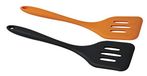 Fackelmann 40370 pizzaschep van silicone, 29 x 7 x 1,5 cm, Soft Collection, zwart of oranje