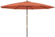 vidaXL Parasol met houten paal 400x273 cm terracottakleurig