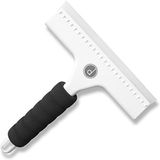 desired tools Rakel voor douche, raam en autoglas - 2 extra siliconen vervangende messen - schuimhandvat - wit
