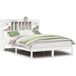 Blanc Lit Double Lit Adulte Lit Bibliothèque Sans Matelas 140x200 cm Bois Pin Massif