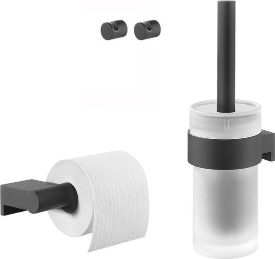 Tiger Bold Toiletaccessoireset - Zwart