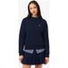 Lacoste Sweatshirt coupe décontractée pour femme bleu foncé, uni