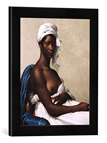 kunst für alle Ingelijste afbeelding van Marie-Guillemine Benoist Portret of a Negress, 1799-1800,", kunstdruk in hoogwaardige handgemaakte fotolijsten, 30 x 40 cm, mat zwart