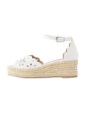 Next - Dames - Forever Comfort® met broderie versierde sleehakken met open neus - Wit
