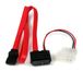 StarTech.com SATA Slimline kabel met Molex stekker - S-ATA all-in-one aansluitkabel - 1 x Slimline SATA 1 x LP4 1 x SATA - 50 cm