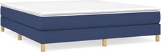 vidaXL Boxspringbedframe, stof, blauw, 160x200 cm