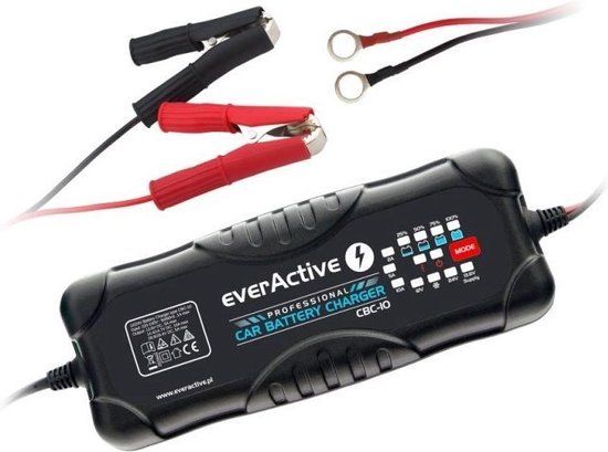 everActive CBC-10 auto acculader BL129 - Snellader voor auto, motor, loodzuur, PB, gel, AGM accu