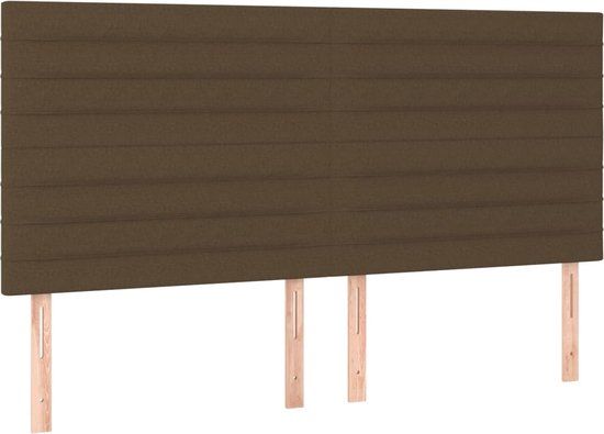 vidaXL Hoofdbord Donkerbruin Stof 180x5x118/128 cm