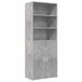 vidaXL Armoire haute, couleur béton, 70x42,5x185 cm, panneau de particules