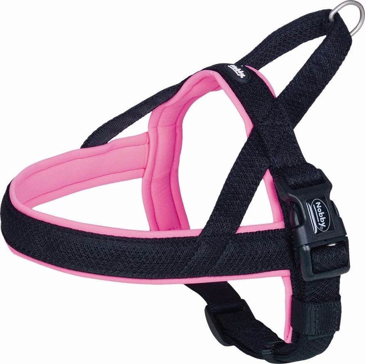 Nobby Norwegian Tuig Mesh Preno Roze - L - Buikband 60-76 cm + Borstband 46 cm - Breedte 25/35 mm