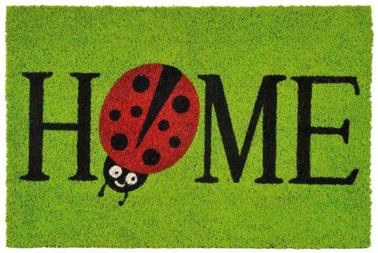 Deurmat Home met lievheersbeestje - 60 x 40 cm