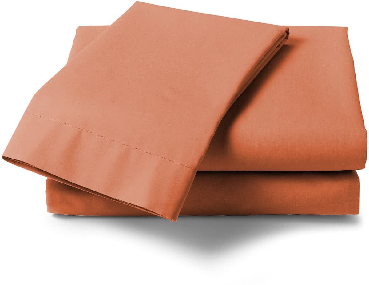 Heckett & Lane HnL Living - Laken - Katoensatijn - 160 x 290 cm - Oranje