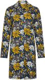 Pastunette Moonlite Nachthemd Doorknoop Katoen/Modal Blauw Gebloemd Lange Mouw Maat 38