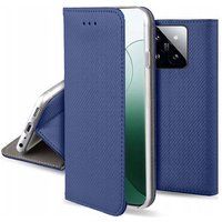 Xiaomi Housse pour Xiaomi 14 5G - etui coque pochette portefeuille + film ecran - BLEU MAGNET