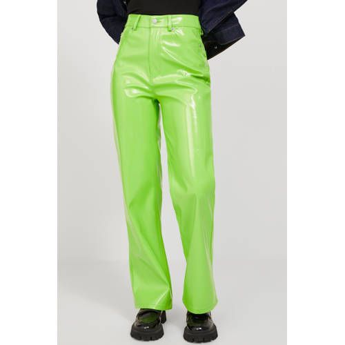 JJXX Straight Fit PU Broek - Groen