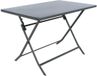 Hespéride Rechthoekige opvouwbare tuintafel voor 4 personen van staal, Gris graphite