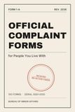 Official Complaint Forms for People You Live With: 100 Complaint Forms to Fill In and Hand Over
