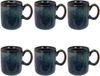 Cosy & Trendy Koffie mok Bilbao - 6 stuks - Blauw - 170 ml - Keramiek