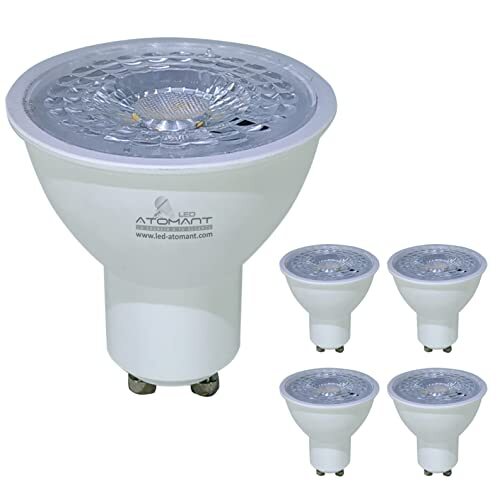 LED ATOMANT LED potentisima. Directe halogeen-vervanging, kunststof, Gu10, 7 W, NEUTRALWIT 4500 K, Pack 5x, 5