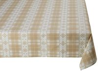 Georges G Galibier TEP039/5-3 Rechthoekig tafelkleed - Katoen - 250 x 160 cm - Beige Strepen