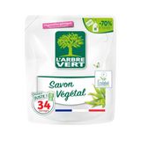 L'ARBRE VERT L'Arbre Vert - recharge lessive savon végétal 1,5 l - 34 lavages - 1,53 l bidon