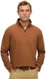 Superdry Rib Half Rits Trui Bruin XL Man