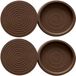 Sinocor GmbH sous-verres pour meubles 2,5 pouces rond - Protection de sol antidérapante pour canapés, armoires et parquets - Jeu de 4 sous-verres en caoutchouc marron