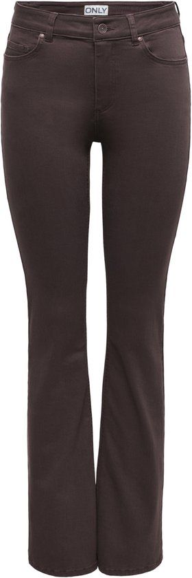 Only Broek Onlblush Mid Flared Colour Pant Pnt 15379119 Black Coffee Dames Maat - W30 X L34