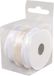 Merkloos / Sans marque 3x Rollen hobby/decoratie kleurenmix wit satijnen sierlint 3 mm x 6 meter - Cadeaulinten satijnlinten/ribbons
