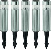 Eglo Z_Solar Tuinverlichting Zonne-energie Prikspot Set 5 x LED RVS