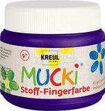 KREUL Mucki bright fabric finger paint, 150 ml in violet