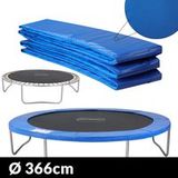 Monzana Trampoline Beschermrand - Doorsnede PVC UV Bestendig 366cm Blauw Tuin