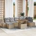 Prolenta Maison Exclusive - Tuinset met 8 stukken, beige, van polyrotan