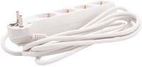 Benson Tafelcontactdoos - 4 voudig - Randaarde - 3 meter - Wit