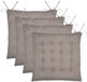 Stof Textile coussin de chaise Coline - 4x - beige - 38 x 38 x 4 cm