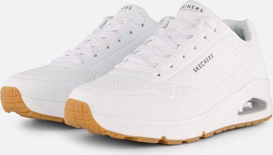 SKECHERS Heren Witte sneaker vetersluiting - Maat 41