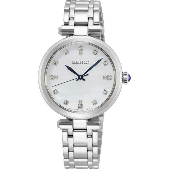 Seiko Diamond SRZ529P1 Dameshorloge - 30 mm - Zilverkleurig