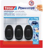 tesa Black Hooks S Powerstrips kleefhaak Small ovaal
