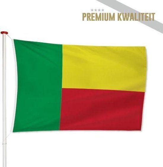 Vlaggen Unie Beninese Vlag Benin 150x225cm - Polyester - Geschikt voor boot