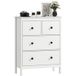 Mobliva Commode à 4 tiroirs, Blanc