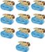 vidaXL Spanbanden 0,8 ton 4mx25mm blauw 10 st