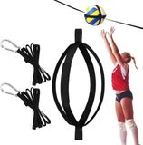 Ronte - Appareil d'entraînement de volley-ball avec cordon de serrage et sangle élastique réglable - Noir