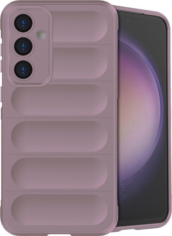 iMoshion EasyGrip Backcover - Siliconen Hoesje voor Samsung Galaxy S23 FE - Paars