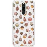 Redmi Bedrukt siliconen hoesje compatibel met Redmi Note 8 Cupcake vintage