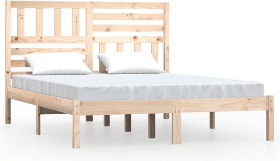 vidaXL Bedframe massief grenenhout 160x200 cm